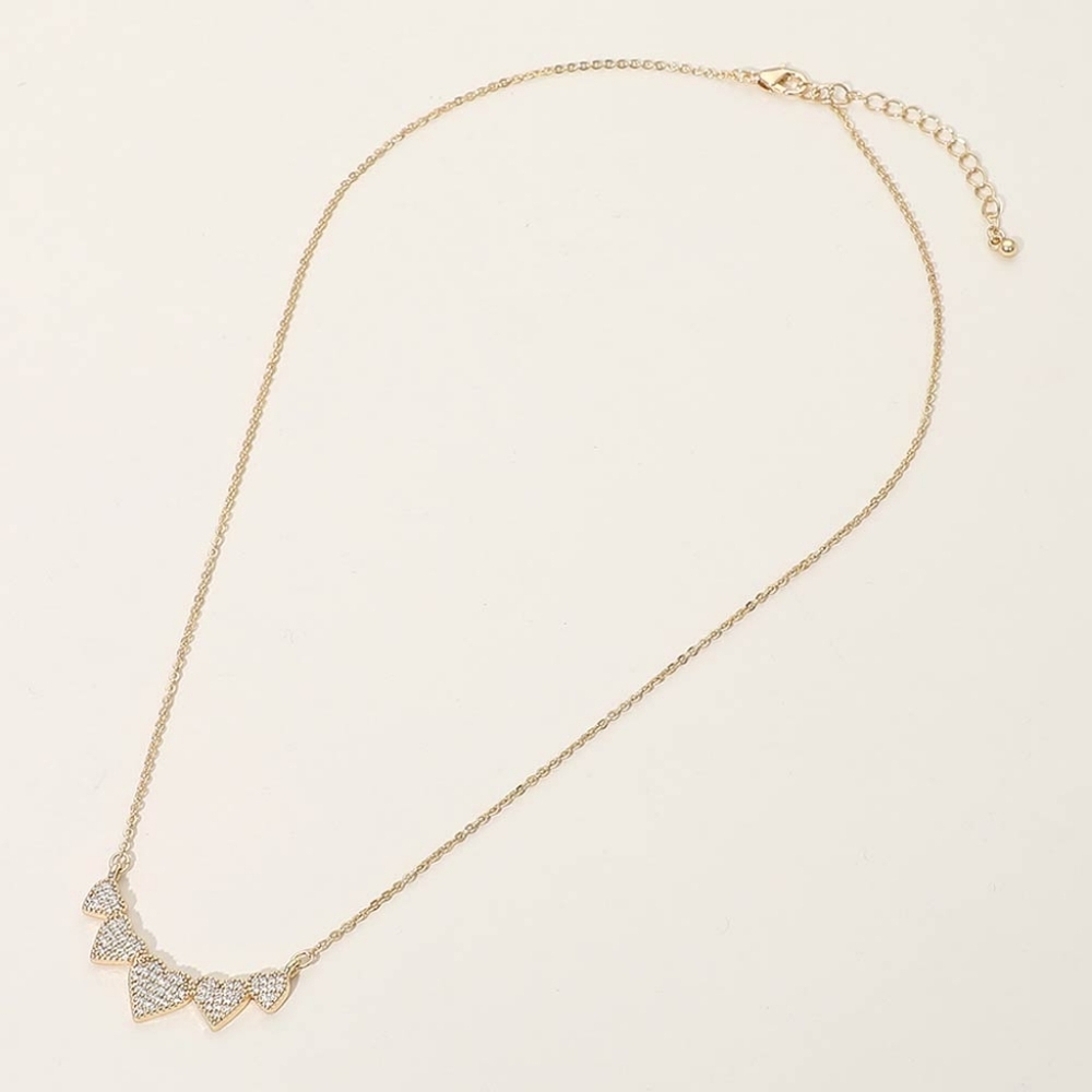 14k Gold Dipped Heart Link Necklace - image 2